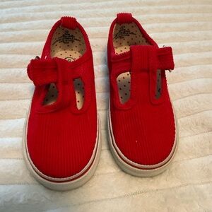 Red Kids Shoes with Velcro Closure